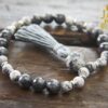 Sesame Jasper and Blue Labradorite Bracelet Mala