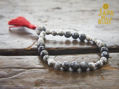 Sesame Jasper and Blue Labradorite Hand Mala