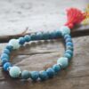 Apatite and Amazonite Bracelet Mala
