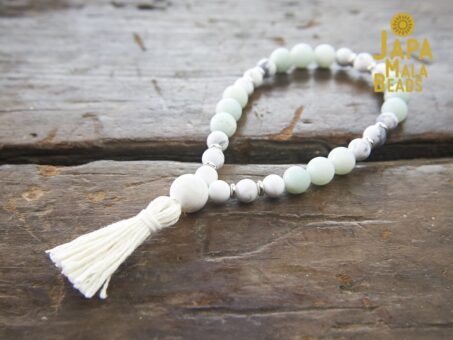 Howlite and Amazonite Bracelet Mala