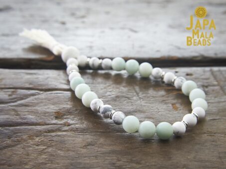 Howlite and Amazonite Bracelet Mala