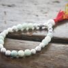 Howlite and Amazonite Bracelet Mala