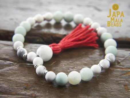 Howlite and Amazonite Mala