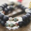 Black Obsidian and African Bloodstone mala beads