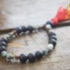 Black Obsidian and African Bloodstone hand mala