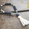 Black Obsidian and African Bloodstone bracelet mala