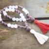 Purple Sandalwood and Rose Quartz Malas