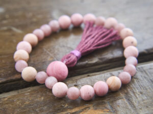 Rhodochrosite Purple Aventurine bracelet mala