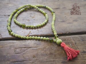 Jade and Peridot Necklace Mala