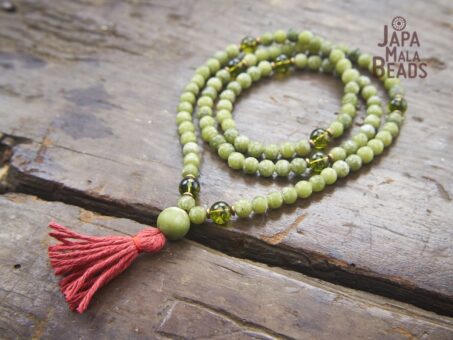 Jade and Peridot Necklace Mala