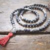 Sesame Jasper and Blue Labradorite Necklace Mala