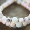 Cherry Blossom Jasper and White Agate Mala Beads