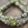 Labradorite and Green Garnet Mala Beads