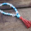 Hemimorphite and Crystal Quartz Wrist Mala
