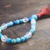 Hemimorphite and Crystal Quartz Wrist Mala