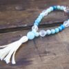 Hemimorphite and Crystal Quartz Bracelet Mala