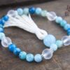 Hemimorphite and Crystal Quartz Mala
