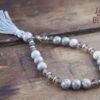 Maifanite and Smoky Quartz Wrist Mala