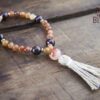 Red Lodolite and Garnet Wrist Mala