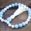 Blue Jade and Aquamarine Bracelet Mala