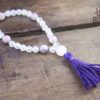 Purple Tourmaline Crystal Quartz bracelet mala