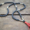 Black Obsidian and African Bloodstone Necklace Mala