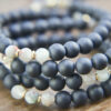 Black Obsidian and African Bloodstone Mala Beads