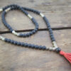 Black Obsidian and African Bloodstone Necklace Mala
