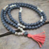 Black Obsidian and African Bloodstone Necklace Mala