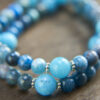 Apatite and Blue Jade Mala Beads
