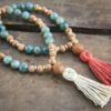 Green Apatite and Agarwood Bracelet Malas