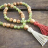 Green Garnet and Cedarwood Bracelet Malas