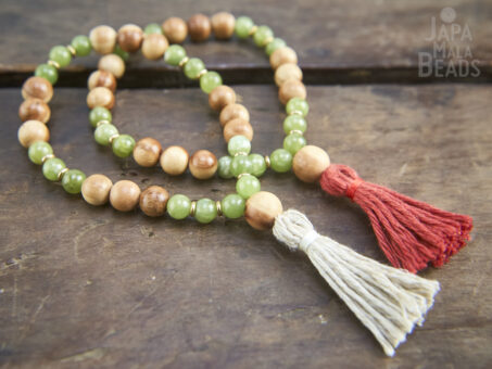 Green Garnet and Cedarwood Bracelet Malas