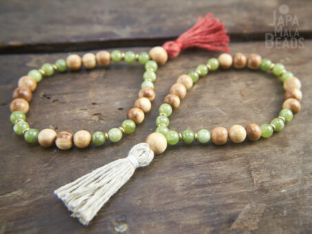 Green Garnet and Cedarwood Bracelet Malas