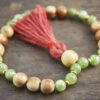 Green Garnet and Cedarwood Bracelet Mala