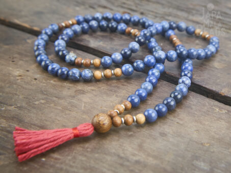 Dumortierite and Kakawate Necklace Mala