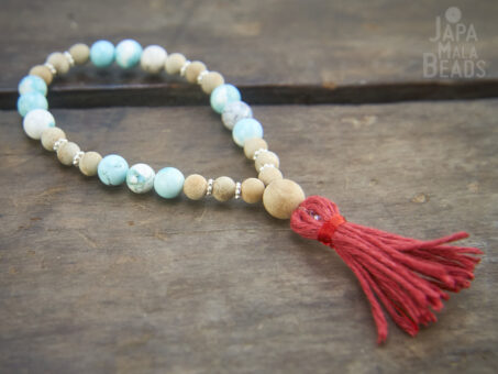 Magnesite Silkwood bracelet mala