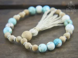 Magnesite Silkwood wrist mala