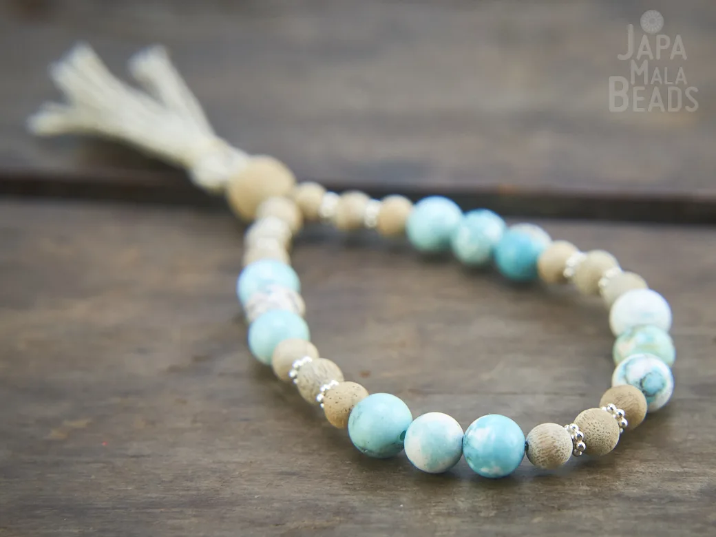 Magnesite Silkwood bracelet mala