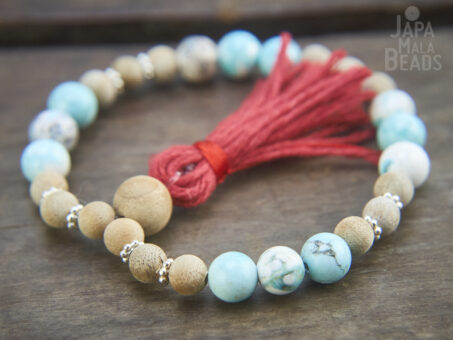 Magnesite Silkwood wrist mala