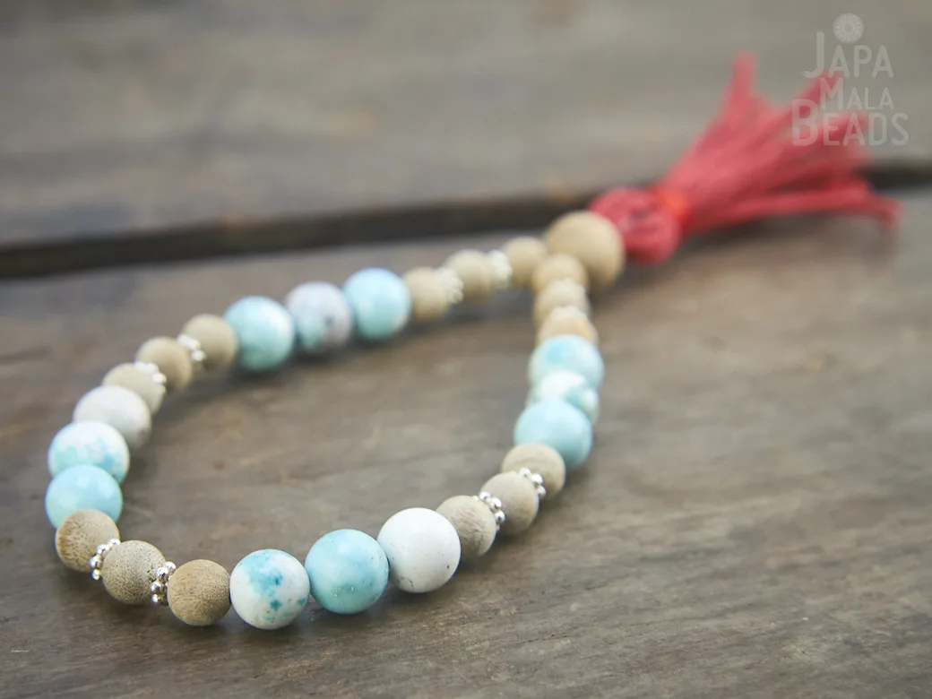 Magnesite Silkwood bracelet mala