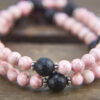 Rhodonite Onyx mala beads