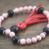 Rhodonite Onyx wrist mala