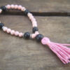 Rhodonite Onyx bracelet mala