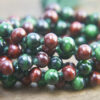 Rosewood Malachite mala beads