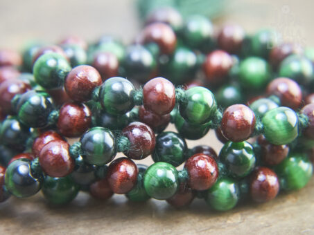 Rosewood Malachite mala beads