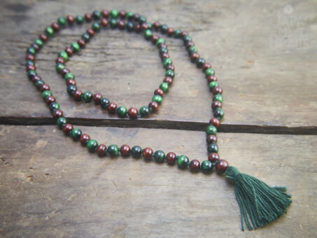 Rosewood Malachite full mala