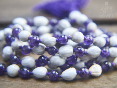 Vaijanti Amethyst mala beads