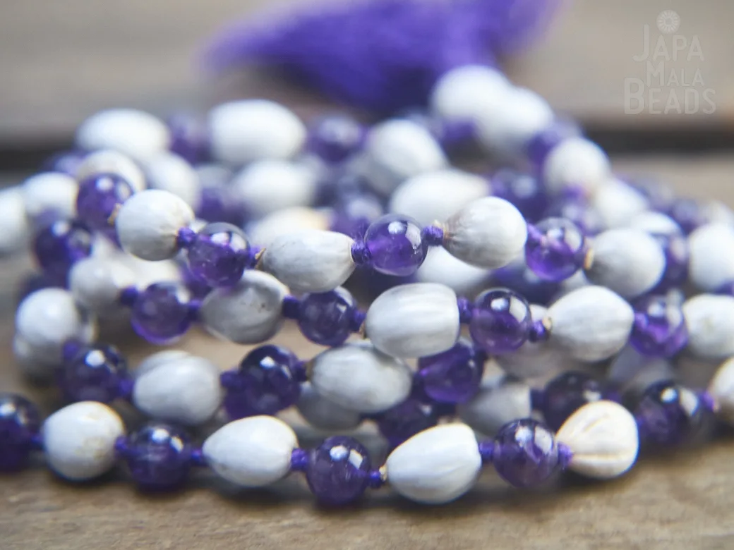 Vaijanti Amethyst mala beads