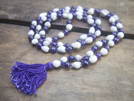 Vaijanti Amethyst 108 necklace mala
